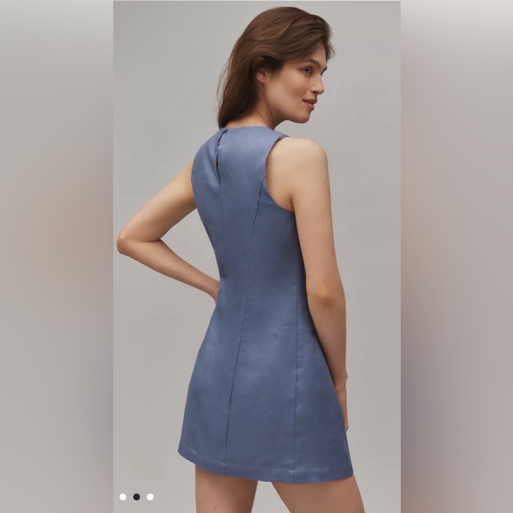 Reformation Citron Linen Mini Dress, Size 2 NEW WITH TAGS - Picture 4 of 16